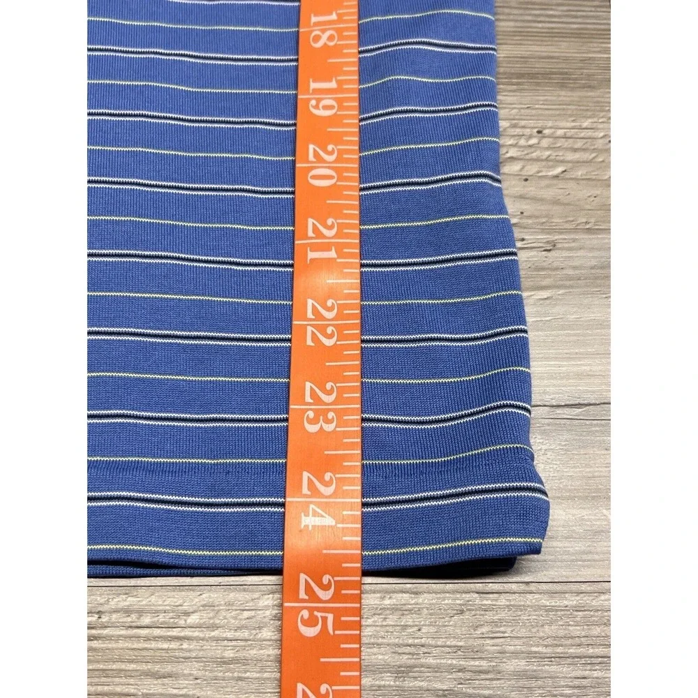Nike Fit Dry Golf Polo Shirt Tiger Woods‎ Collection Size M Light Blue Stripe